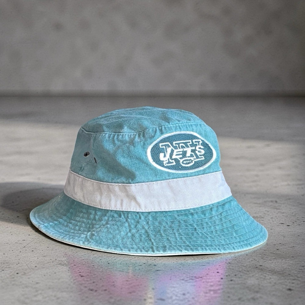Vintage NY Jets Bucket Hat New York Jets NFL Football Vintage Bucket Cap Green